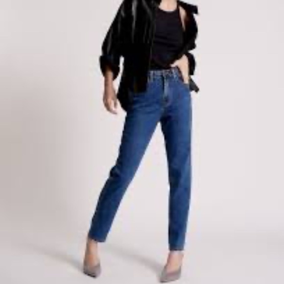 One Teaspoon Legends High Waist Straight Leg Denim Jeans Rodeo Blue 23 - Picture 1 of 12